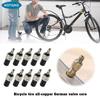 10 Peças/Conjunto Tipo Alemanha Conjunto de Núcleos de Válvula de Bicicleta Compatível com Wood Dunlop Pneu de Bicicleta Holandês Substituição Peças de Bicicleta Cobre Prata