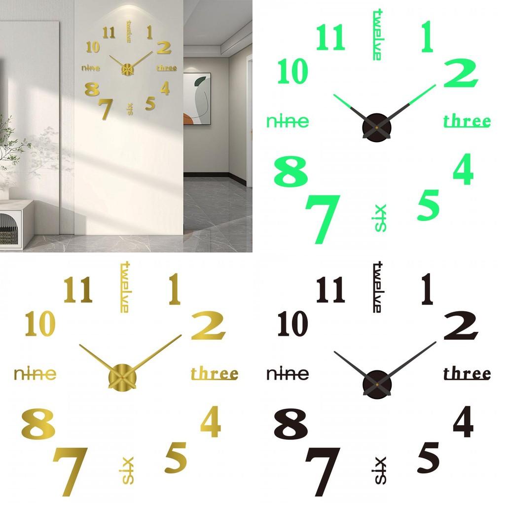 3d Modern Wall Clock Mirror Sticker Acrylic Number Clocks For Home Decoration