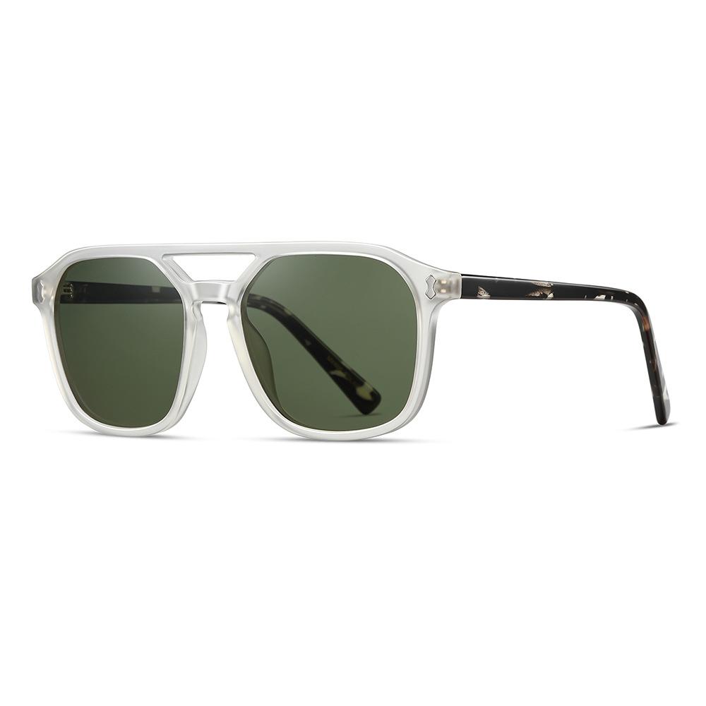 New American toad glasses acetic acid plate polarized sunglasses classic large frame double beam male pilot sunglasses