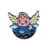 Fashionable Creative Enamel Angel Pin: Brings Good Luck To Families At Night