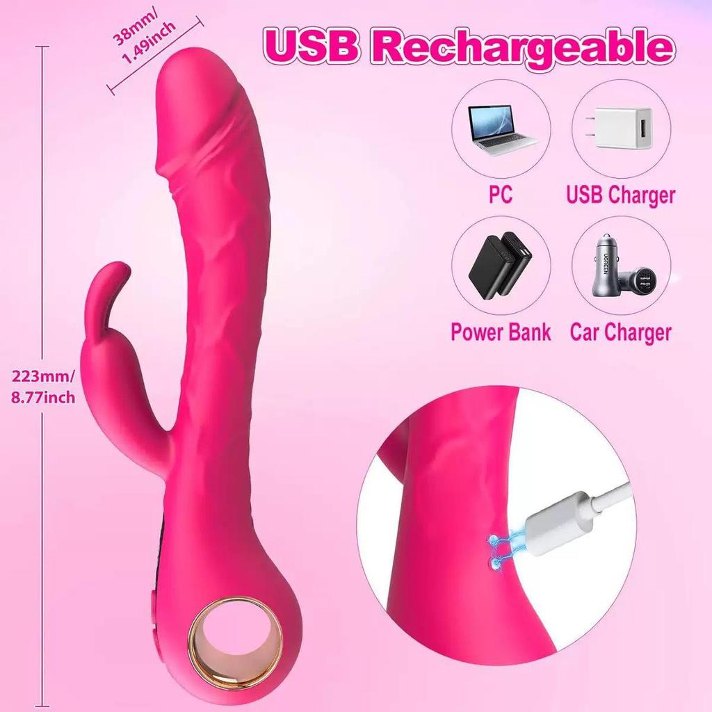 AV Digital Display Multi-Frequency Vibrator Stick & Anal Plug for Men and Women