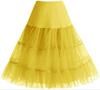Vintage Boneless Wedding Dress Mesh Skirt Colorful Underskirt Tutu Skirt Wedding Stage Performance Skirt Theme Dress