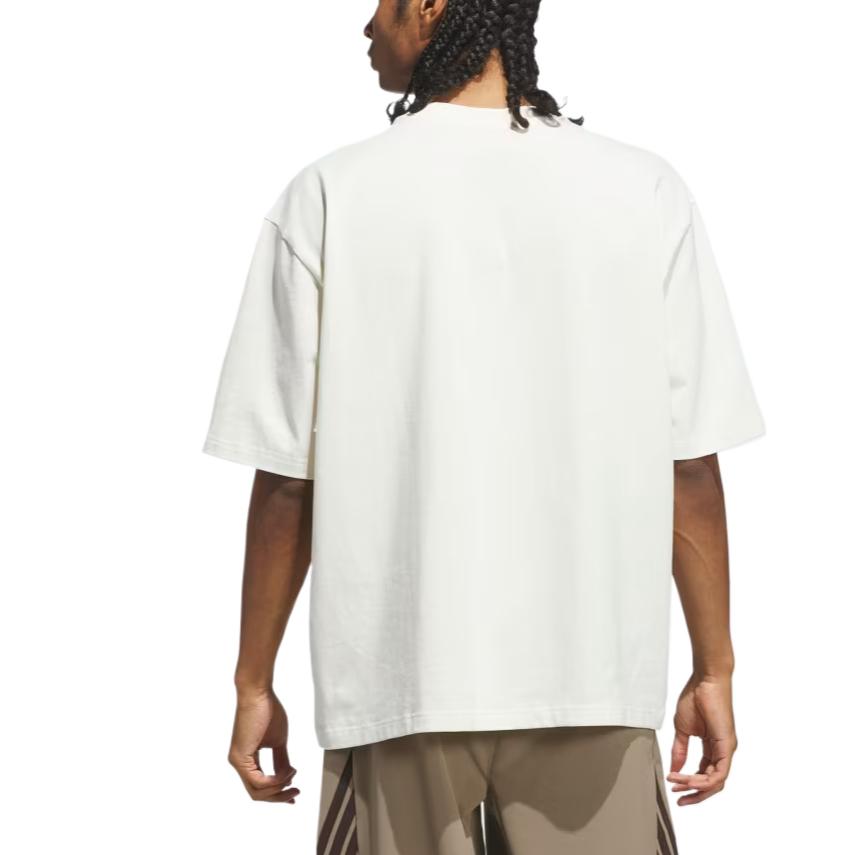 adidas Basketball Breathable Solid Color Short Sleeve Pullover T-Shirt Unisex Tops KR2093