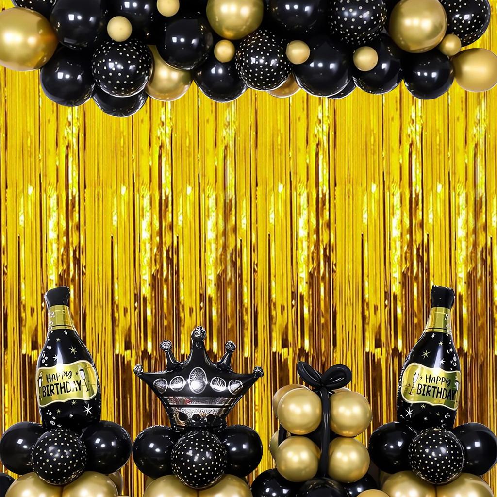 Birthday Party Wedding Decoration Backdrop Curtains Glitter Glossy Fringe Tinsel Foil Curtain Baby Shower Anniversary Wholesale