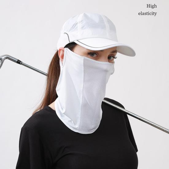 Sports Face Guard Neck Gaiter UV Protection Breathable Summer Cooling Ice Silk Bandana Men Women Outdoor Cycling Neck Scarf Face Shield