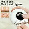 Two-In-One Electric Nail Clippers and File,Three-Speed Adjustable, Built-In Head,Nail Care Device |USB Rechargeable Manicure Tool