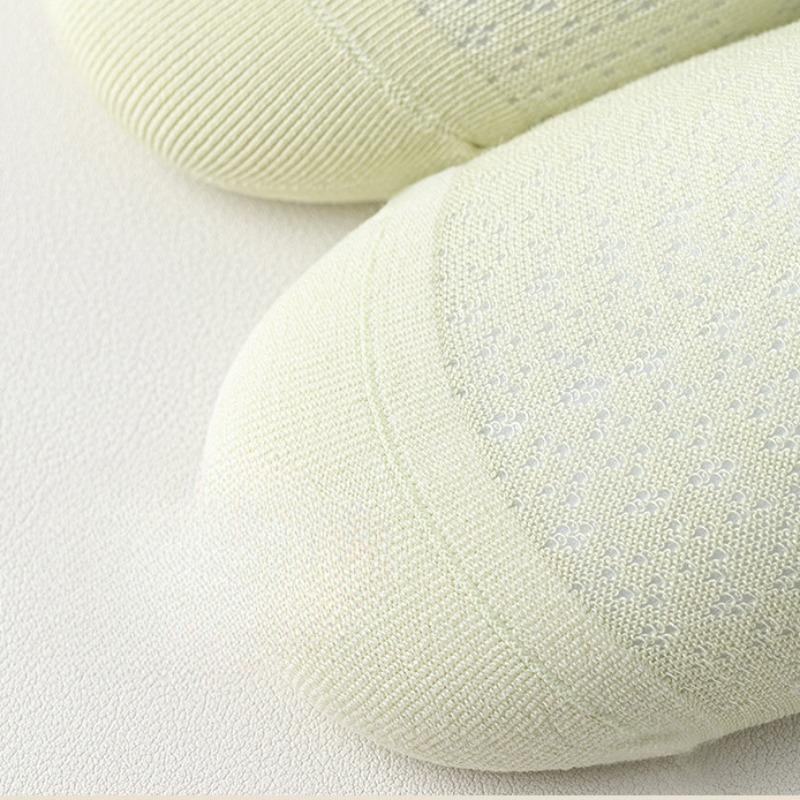 Boneless Socks for Women, Summer Thin Mesh Breathable Pile Socks, Black Fungus Edge Mid-calf Socks, Loose Lace Postpartum Socks for Women
