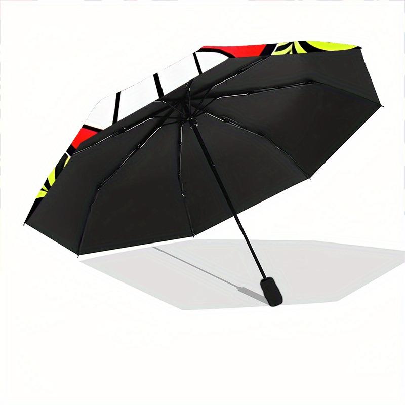 1pc Devilish Pattern Automatic Open/Close Umbrella with Windproof, Functional Design, 8-Rib Sturdy Canopy