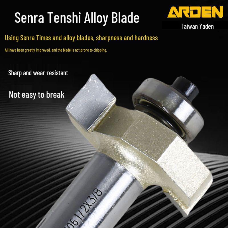 Taiwan Yaden T-Type Ball Bearing Edge Trimmer & Slotting Cutter for Woodworking