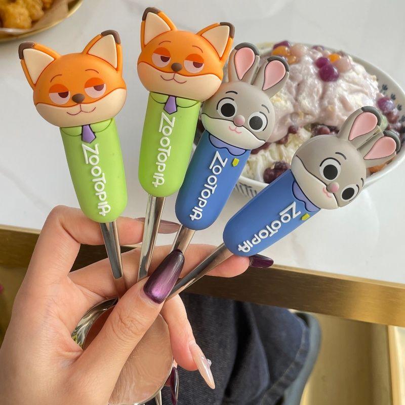 Disney Zootopia Judy Spoon 304 Stainless Steel Cutlery Fork for Boys and Girls, Cute and Fun Spoon