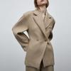 Autumn and Winter Women's Suits European and American, High-end Quiet Luxury Temperament Lapel Loose Coat