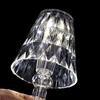 Portable Modern Acrylic Diamond Table Lamp with Crystal -Wireless Night Light for Bedroom Decor and Desk Use Including Lampshade