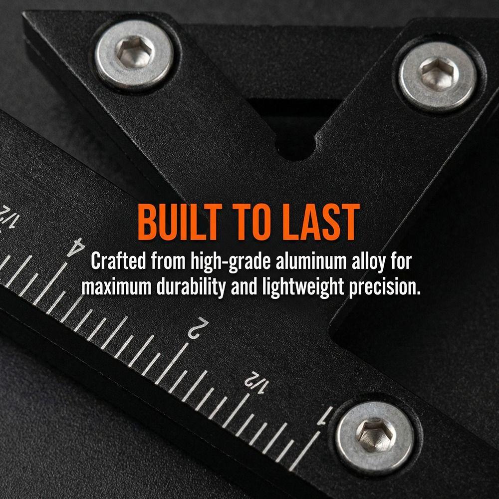 45/90 Degree Angle Marker Precision Line Caliber Gauge Center Scribe  Measuring Instrument