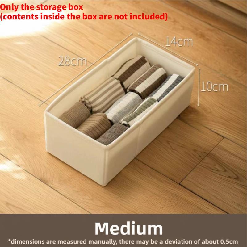Japanese Style Underwear Drawer Organizer With Foldable Compartments For Bedroom Storage