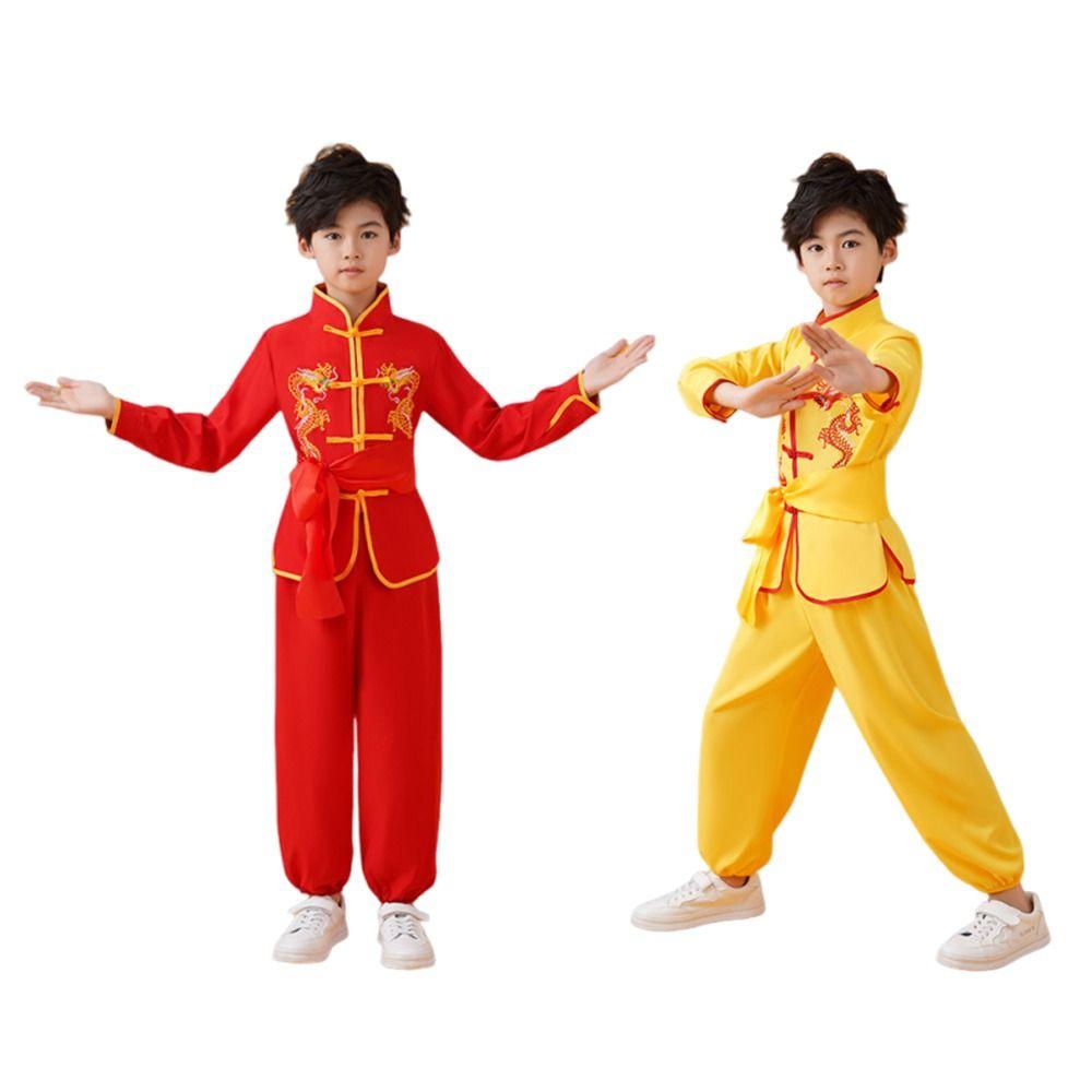 With Belt Wushu Costume Chinese Traditional Tai Chi Uniform Traditional Outfits  Kids Boys Girls