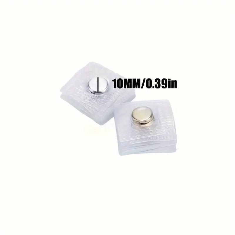 10-Pack Invisible Magnetic Fasteners, 0.99 Cm Metal Sewing Buttons for Clothes and Bags