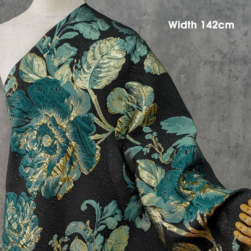 

1 м Ретро 3D тисненная цветочная ткань Золотая Серебряная Шелковая Жаккардовая Ткань, окрашенная в пряже, Для DIY шитья Чонсам Ханьфу Платье Пальто Костюм Сумка 1M