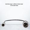 Plug and Play Mini XLR 3Pin Male To XLR Male Transfer Cable for Canon Audio Cable Video Recording