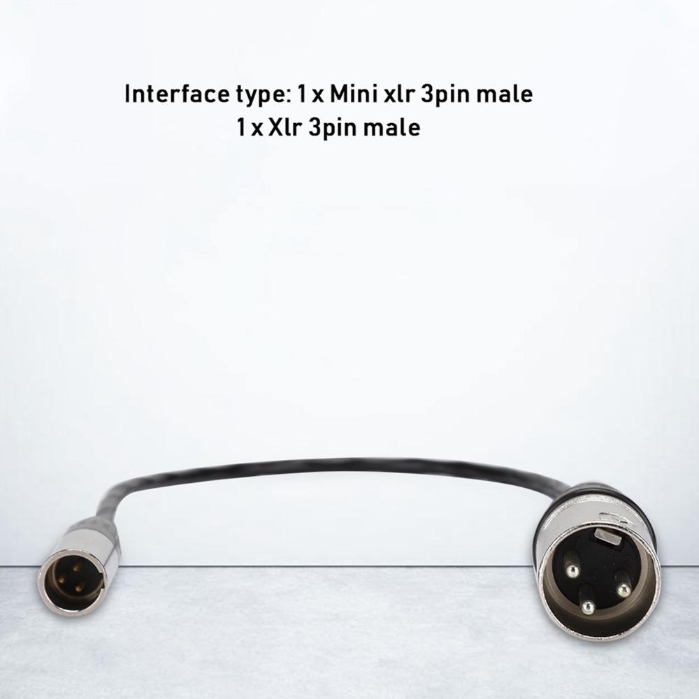 Plug and Play Mini XLR 3Pin Male To XLR Male Transfer Cable for Canon Audio Cable Video Recording