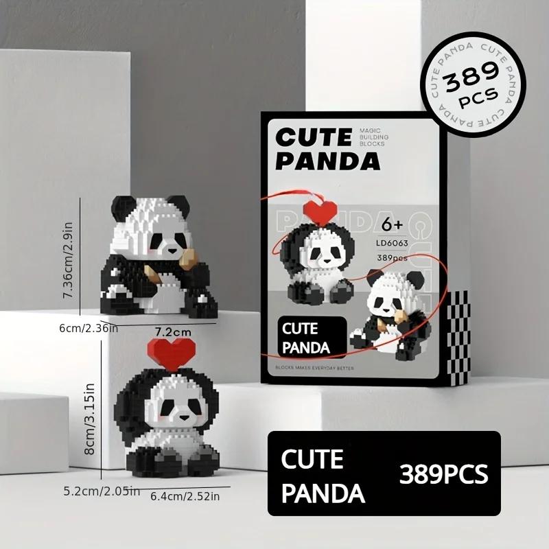 

Cute Panda Building Blocks, DIY Educational Toys, Christmas/Halloween/Thanksgiving Day Gift