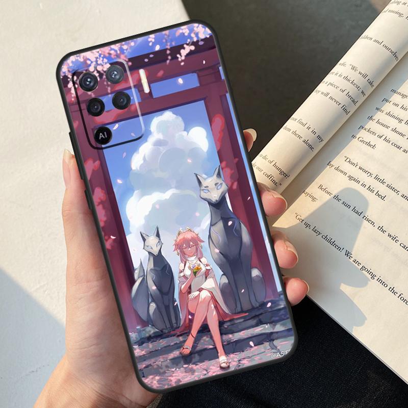 Yae Miko Genshin Impact Case For Oppo A5 Pro A15 A16 A17 A57 A77 A94 A74 A54 A76 A96 A40 A60 A80 A18 A38 A58 A78 A98