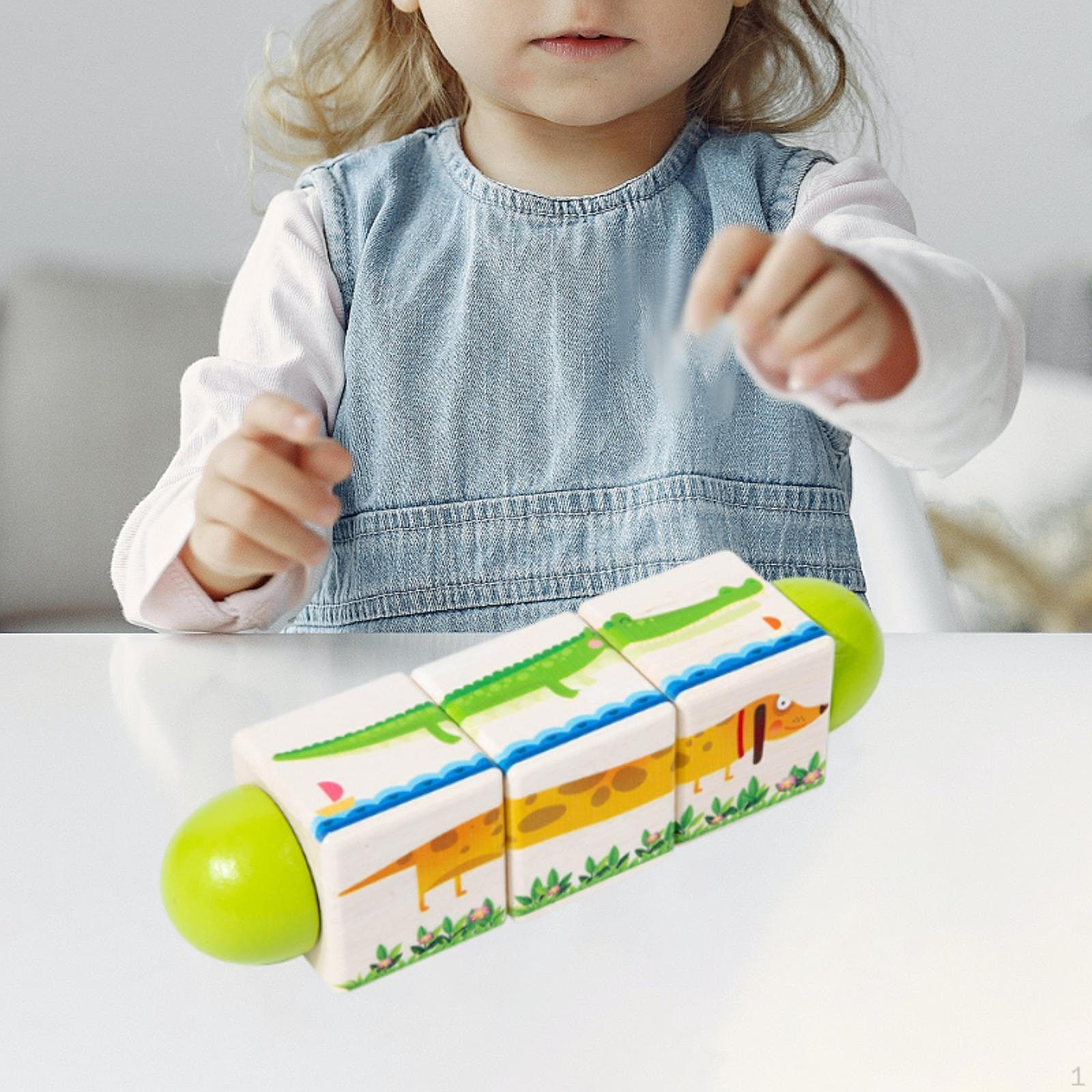

Интерактивные деревянные головоломки-блоки для взаимодействия родителей и детей, подарок для раннего обучения