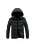Light Cotton Coat Men's Winter Fashion New Solid-colour Slim Removable Cap Thickened Hooded Comfortable and Versatile Jacket