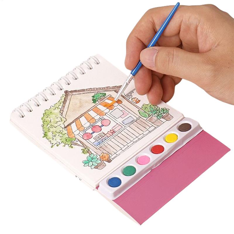 Coloring Book 20 Pages Portable Watercolor Coloring Book Kindergarten Colored Graffiti Enlightenment Note Picture Book