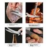 Weijian 3-Piece Stainless Steel Barbecue Tongs, Steak And Meat Scissors, Kitchen Food Equipment Set