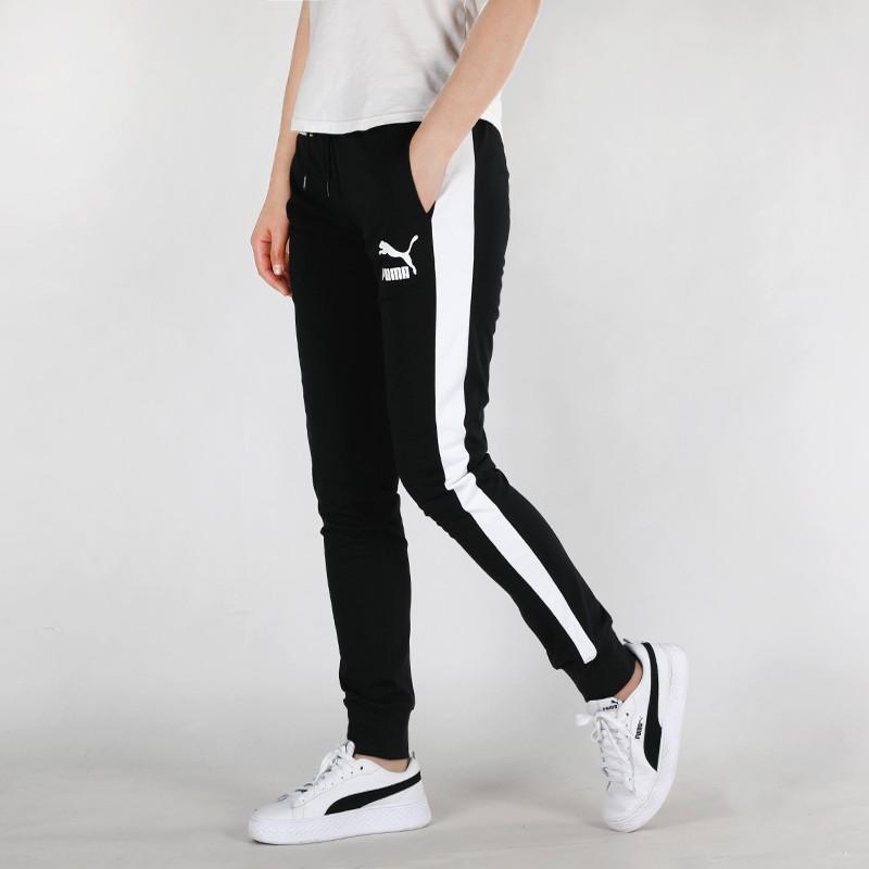 Puma Sporty Casual Knit Pants Unisex Bottoms Black 599905-01