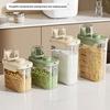 Dry Food Dispenser with Handle Moisture Proof & Dust-proof Transparent Rice Grain Bucket Large Capacity Plastic Storage Tank for Flour Soybean