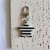 Lovely Star Charm Keyring Alloy Resin Detachable Striped Star Pendant Hanging Decoration For Women Girls Fashion