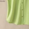 ZANZEA Women Casual Round Neck Solid Color Sleeveless Tank Tops