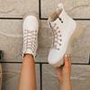 New Platform Shoes for Women Casual Sneakers Lace Up Women's Ankle Boots Outdoor Fashion Short Platform Boots Zapatos De Mujer