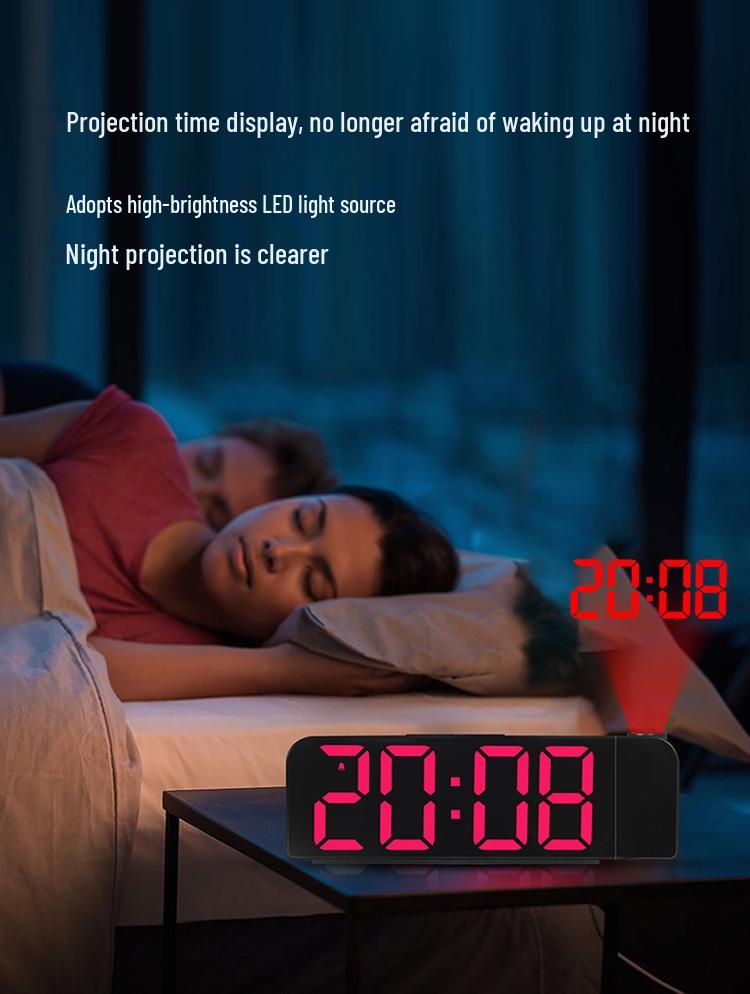 LED Projection Alarm Clock with Large Display and Temperature 8013