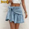 Saia Feminina Casual Moda Cor Sólida Estampada