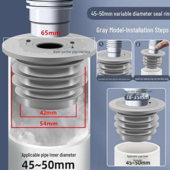 Silicone Deodorant Seal for Kitchen and Washing Machine Drain Pipes
