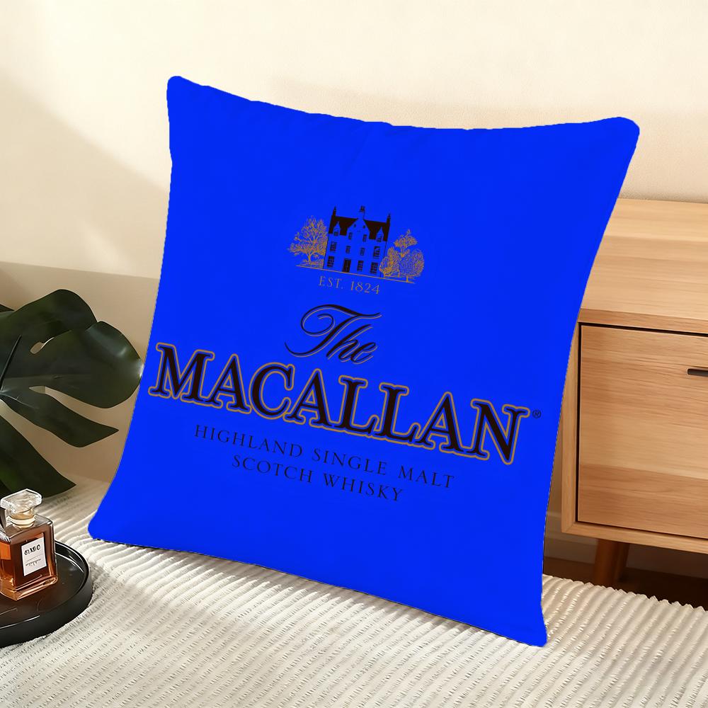 M-Macallanns W-Whiskey Cushion Cover Soft Short Plush Pillow Cover Smooth Cozy Texture Aesthetic Cushion Case Home Decor