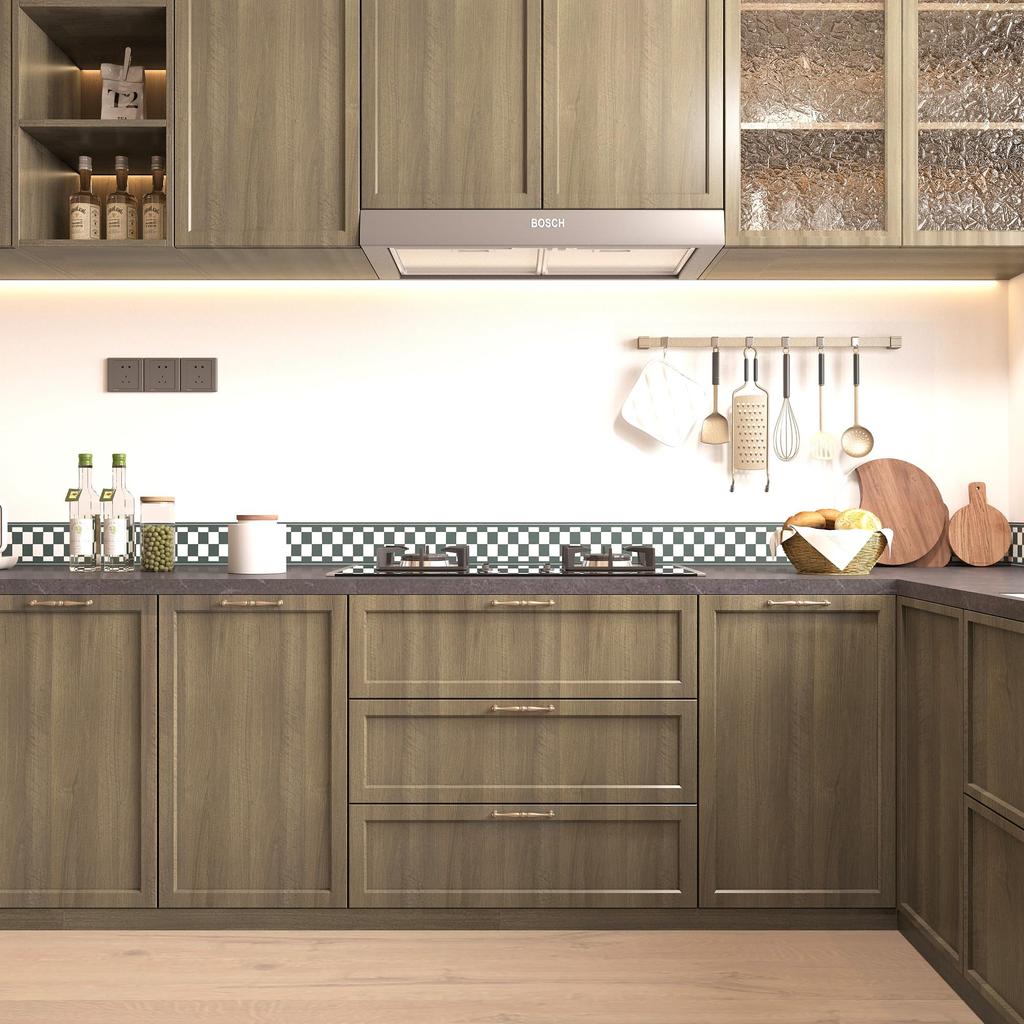 JSEVEM Wood Grain Wallpaper 40x500cm Gray Matte Vinyl Waterproof Oil-Resistant Living