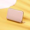 Women Wallet For Pu Leather Fashion Embroidered Love Fold Small Wallet Card Holder Multi-Card Slot Coin Purses Interior Pink
