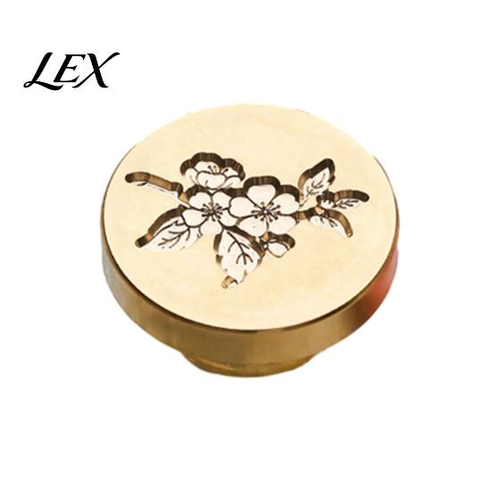 Handmade Stationery Accessory Wax Seal Stamp, Vintage Plant Pattern Head, Durable Flower Embossing Stamp Copper Head Replacement, for Envelope