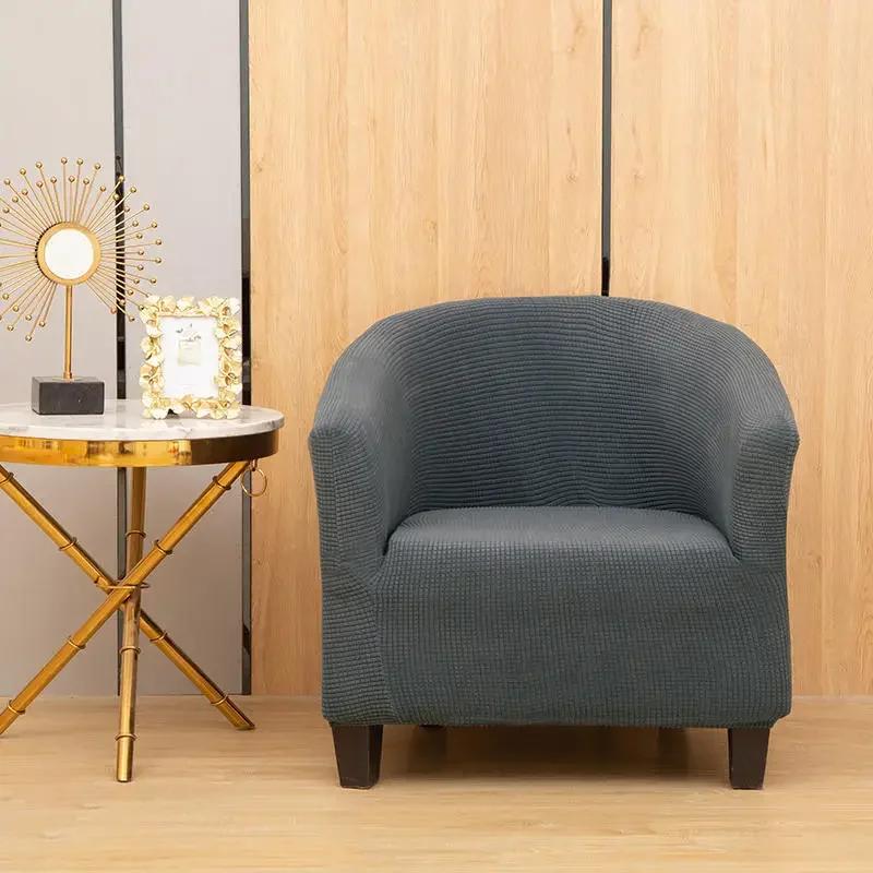 Polar Fleece Elastic Tub Armchair Sofa Cover Protector Polyester Single Seat Club Couch Slipcover Home Decor Chair Covers