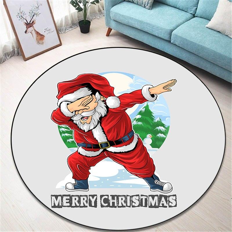 2022 neue Weihnachten Runde Bereich Teppich Boden Matte Wohnzimmer Teppich Polyester Teppich E-sport Stuhl Rund Matte Dropship kind Geschenk