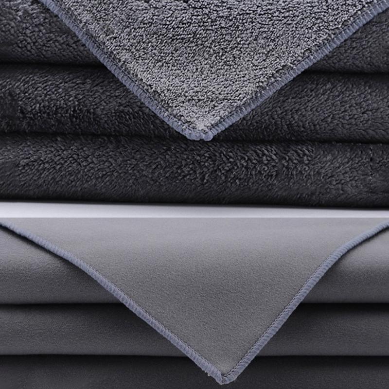 NTHX6 1Pcs Suede Car Wash Towel Microfiber Cleaning Rag Cloth For Skoda Octavia RAPID Superb Fabia Kodiaq Kamiq Karoq Auto Accessories