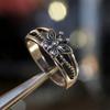 Retro Hollowed-out Butterfly Girl-themed Party Ring - Fashionable and Elegant Style