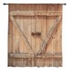 Wooden Door Artistic Texture Classic Vintage Transparent Curtains Living Room Window Panel Soft Tulle Curtains For Bed Chamber Cooking Area Home