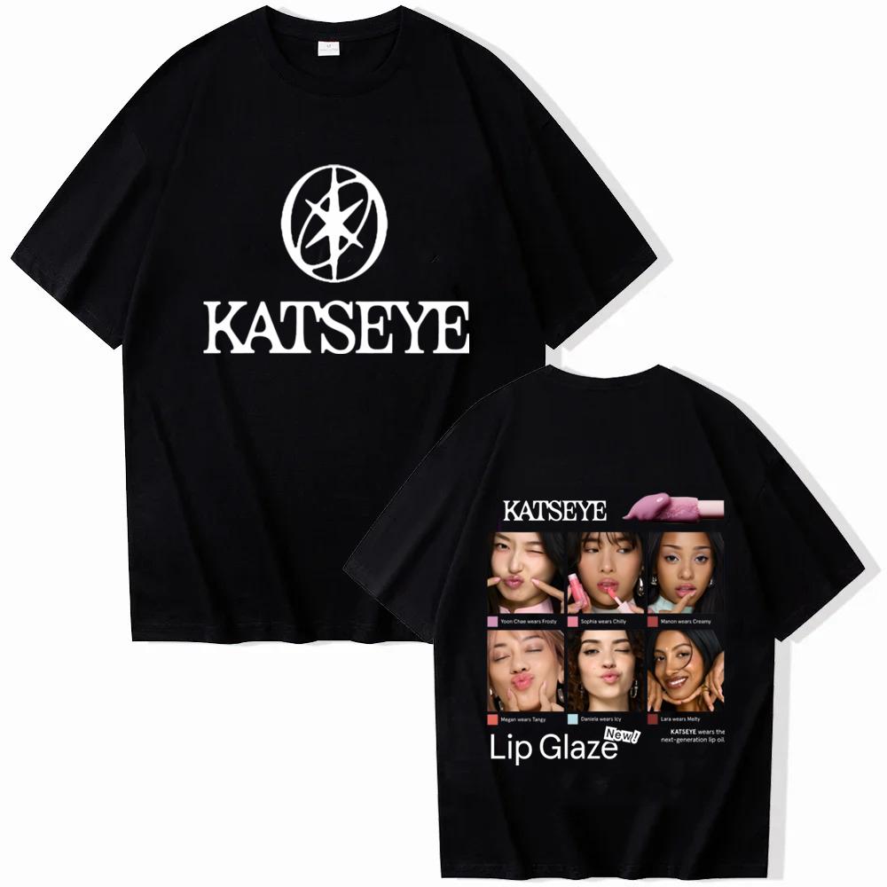 Fashion Katseye Chaos Graphic Tshirt Women Unisex Short Sleeve Tee Kpop Band Gril Group KATSEYE Printed Tshirt Clothing