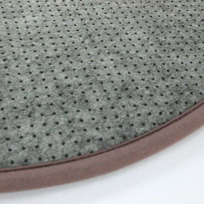 Tapis rond extra-doux taupe diam.70