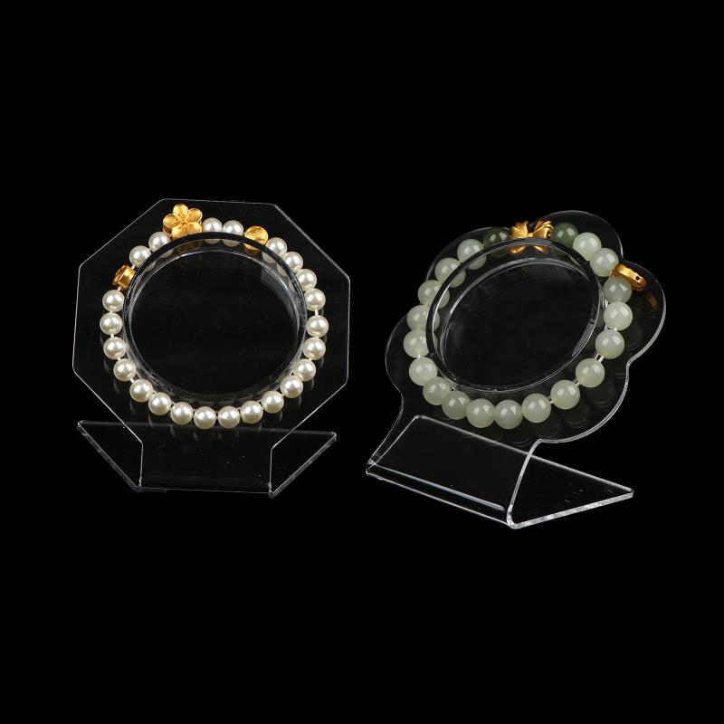 Acrylic Bracelet Holder Display Stand for 12 Bangles Transparent Jewelry Organizing Rack for Store Counter and Home Storage Display