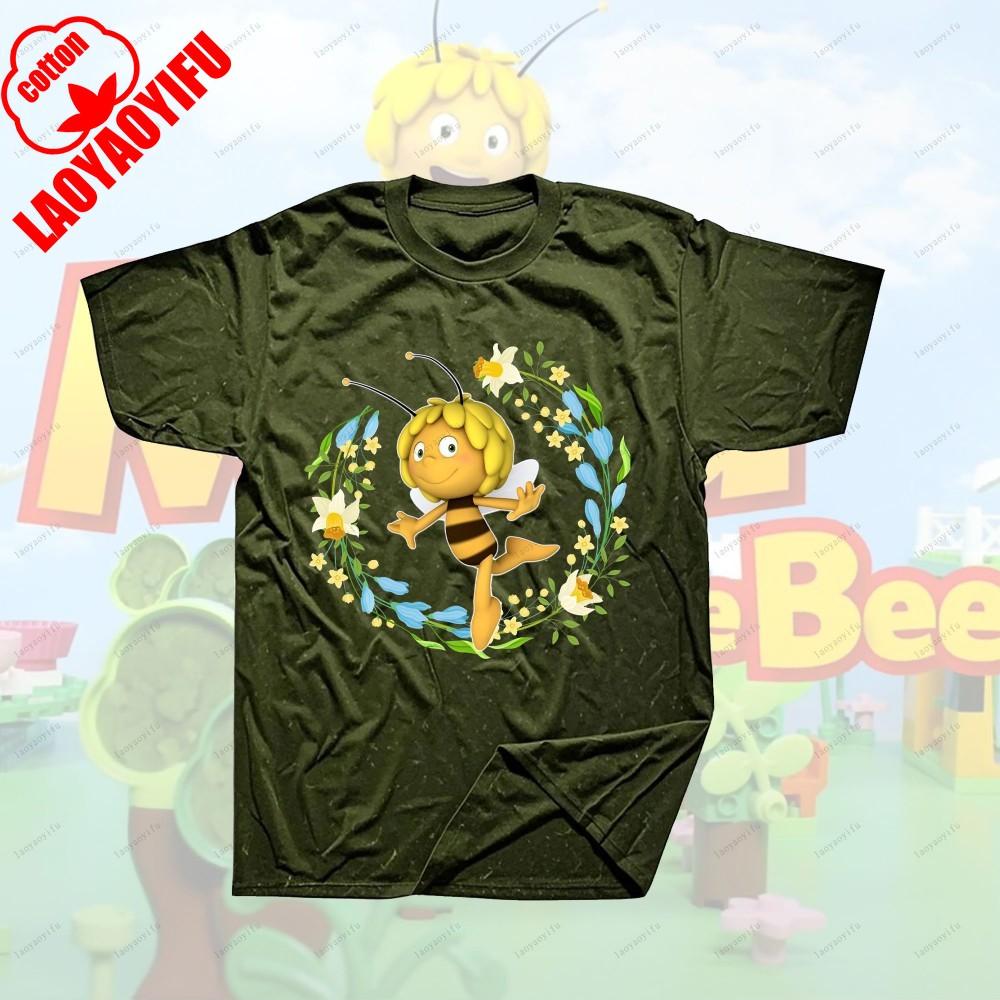 Maya The Bee Movie Cartoon Character T-shirts Cartoons T Shirt Breathable Camisetas Harajuku Creative Cool Trending T Shirt
